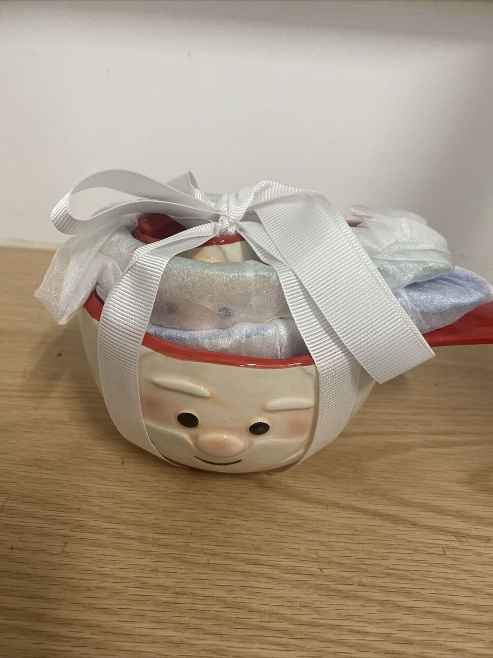 Le Gourmet Chef Santa Face Ceramic Nesting Measuring Cups Set of 4 Holiday
